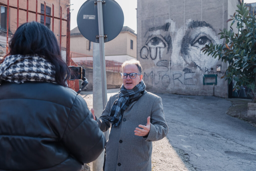 Lorenzo Forte, ex consiegliere comunale e presidente del Comitato Salute e Vita che da anni si batte contro l'inquinamento della Valle dell'Irno. Foto di Gianni Oliva per Cittadini Reattivi